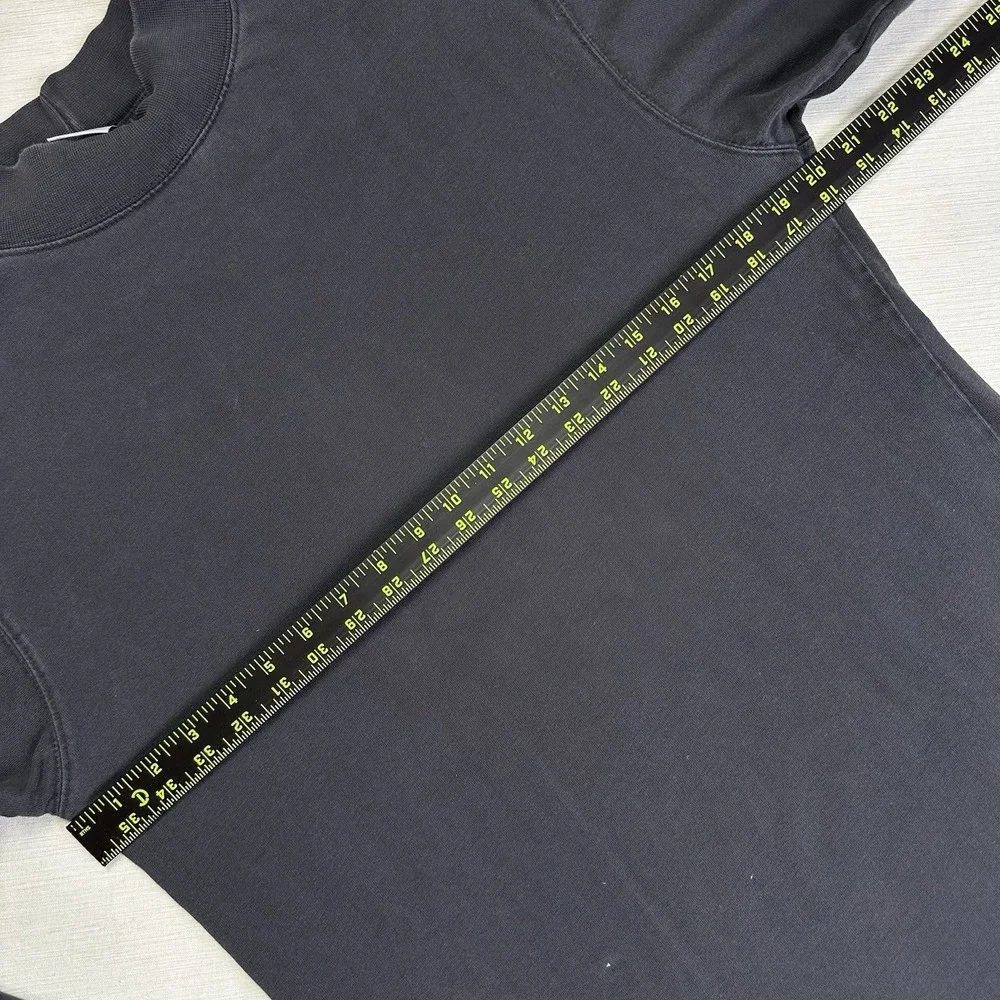 Vtg Carhartt Mock Neck Long Sleeve Workwear Shirt Men M Black Fade Distressed